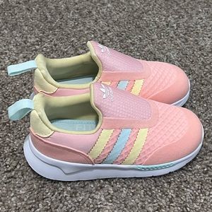 Adidas pink pastel toddler slip on 8k